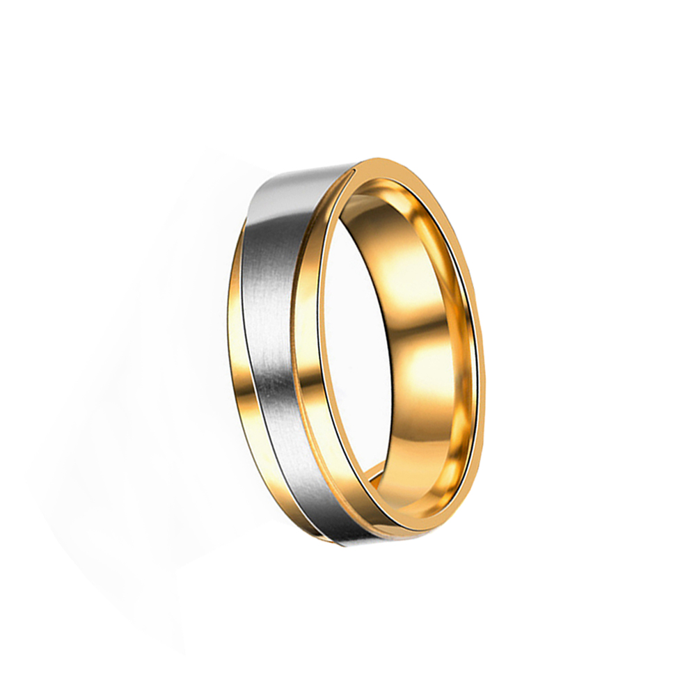 Men's Steel Lovers Gold-Plated Rings 01171 Personality Gifts Jewelry