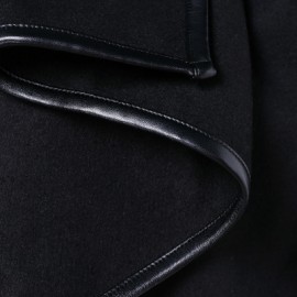 PU Leather Panel Jacket