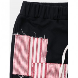 Patchwork Striped Pants