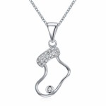 Zircon Christmas Necklace in The Shape of Socks