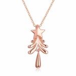 Christmas Tree Necklace Plated with Rose Gold